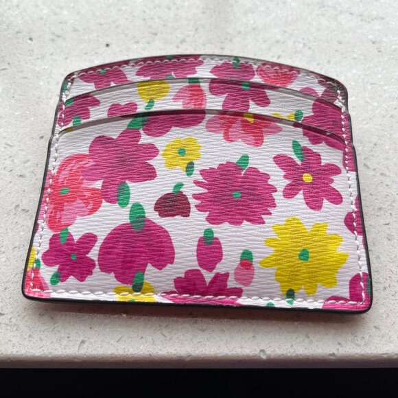 Kate Spade Marker Floral White Card Holder - Picture 2 of 5